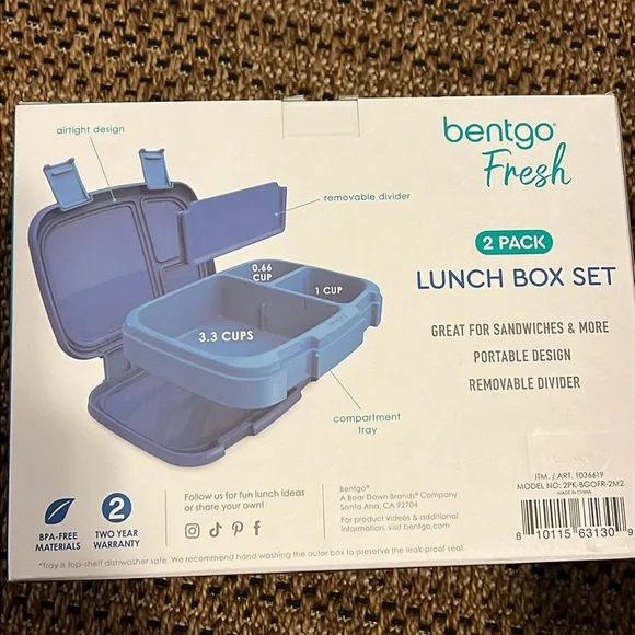 2 pack Bentgo Lunch Box Set - Picture 2 of 2